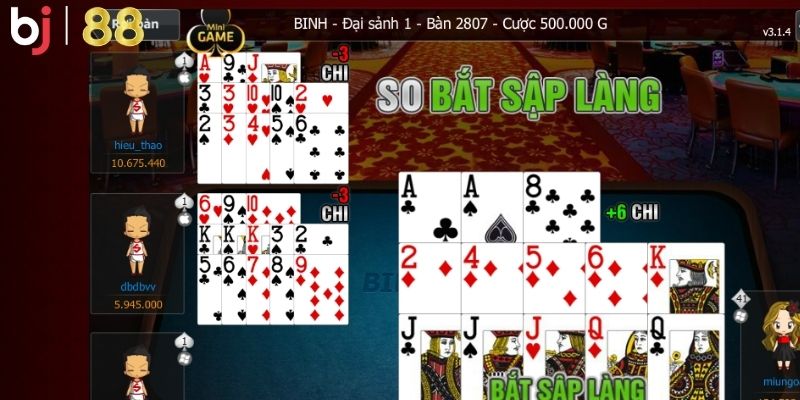 Luật chơi bài mậu binh BJ88 nên biết