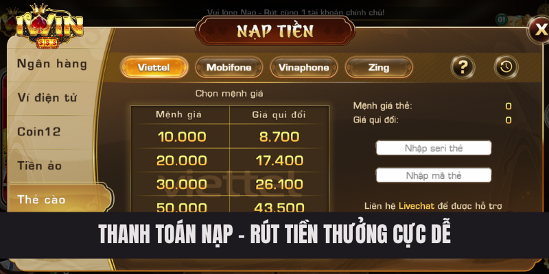 Nhà Cái IWIN - Sân Chơi Giải Trí Trực Tuyến HOT Nhất 2024 Thanh toán nạp - rút tiền thưởng cực dễ